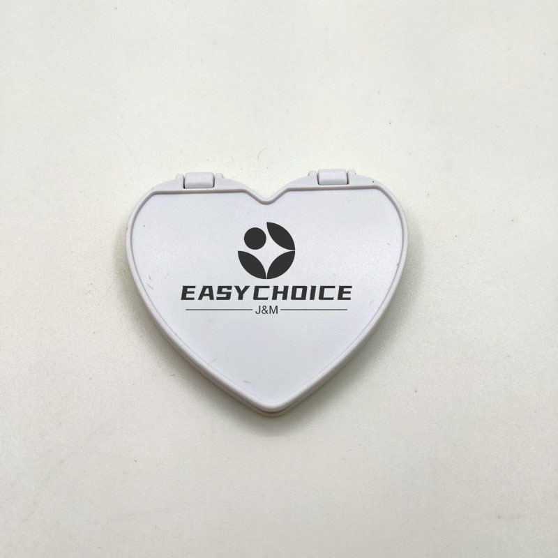 Heart-Shaped Single-Side Round Mirror Phone Holder