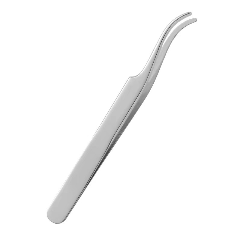 Stainless Steel Double Curve Eyelash Tweezer