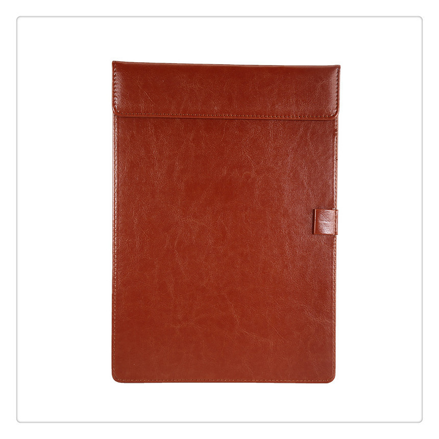 PU Leather Magnetic Writing Clipboard with Pen Slot