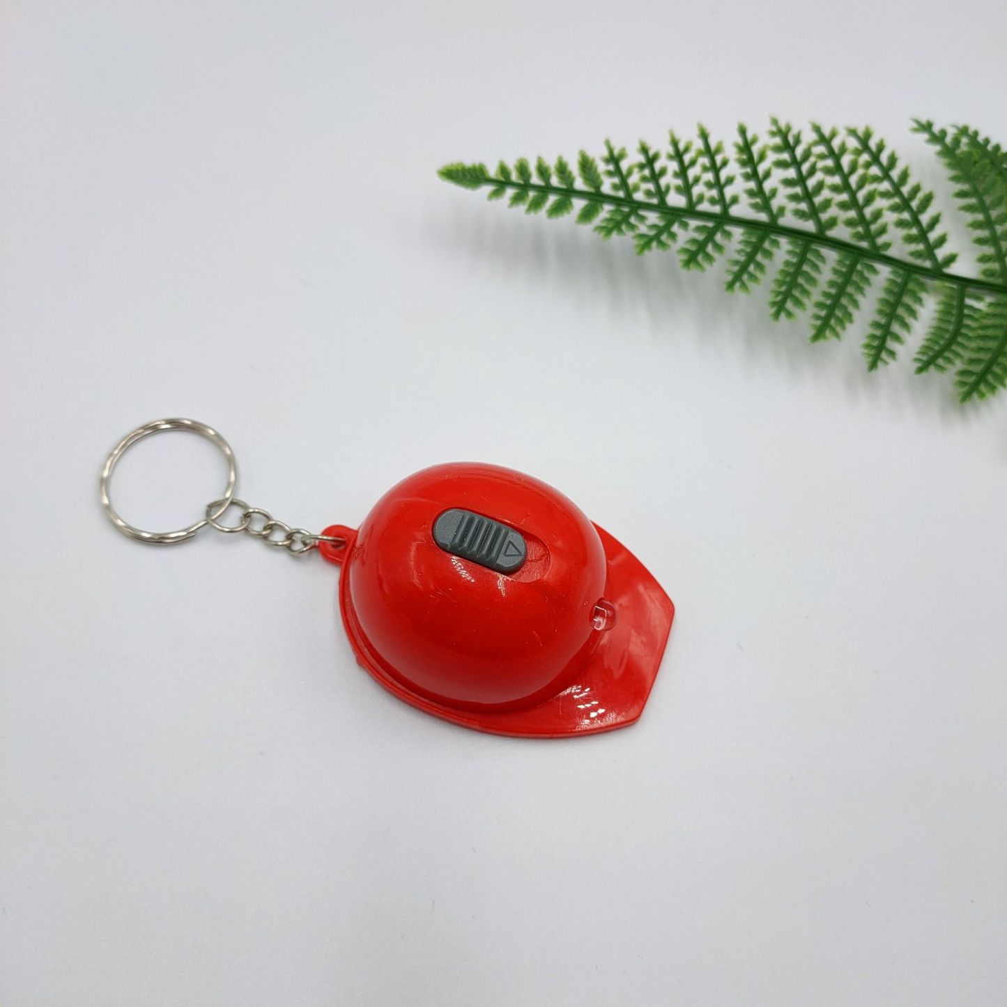 Safety Helmet Keychain with LED Light & Bottle Opener