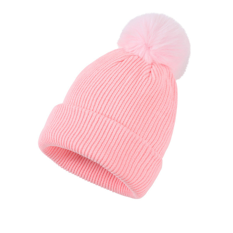 Winter Acrylic Cuffed Beanie with Pom