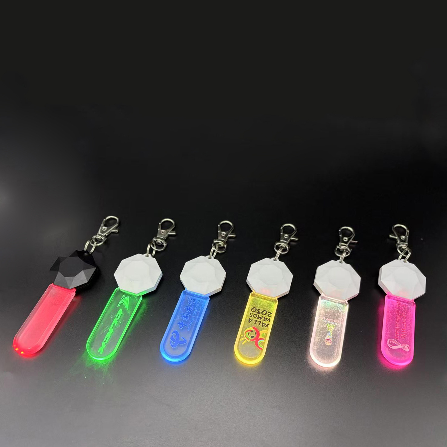 LED Acrylic Light Up Keychain