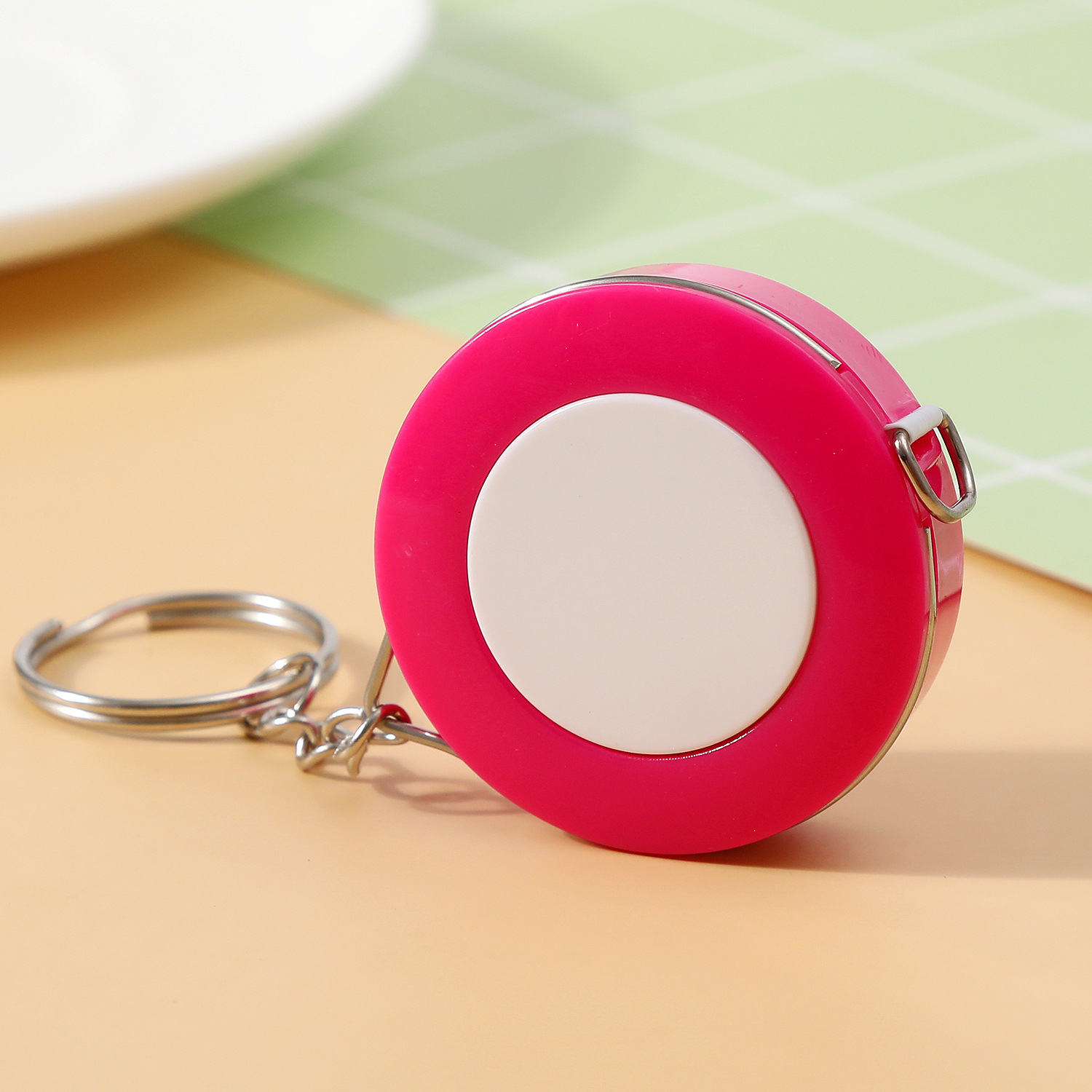 59-Inch Round Mini Retractable Tape Measure Keychain