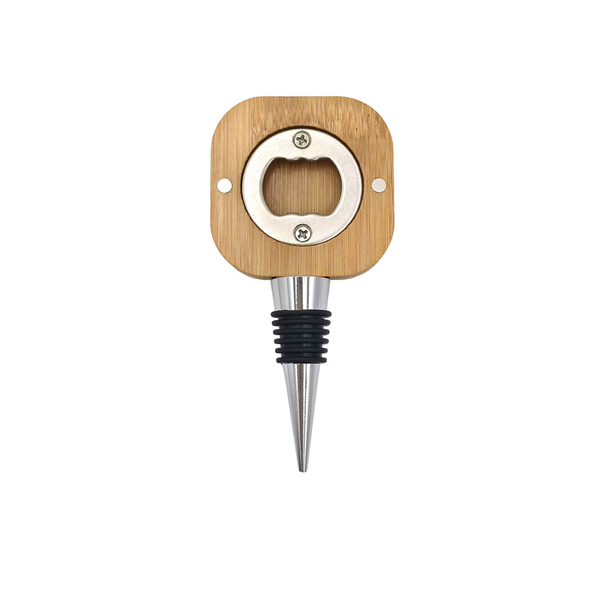 Bamboo Fridge Magnet Bottle Opener Wine Stopper