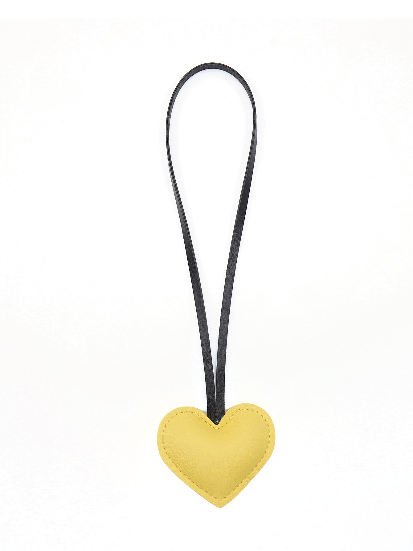 Faux Leather Heart Bag Charm