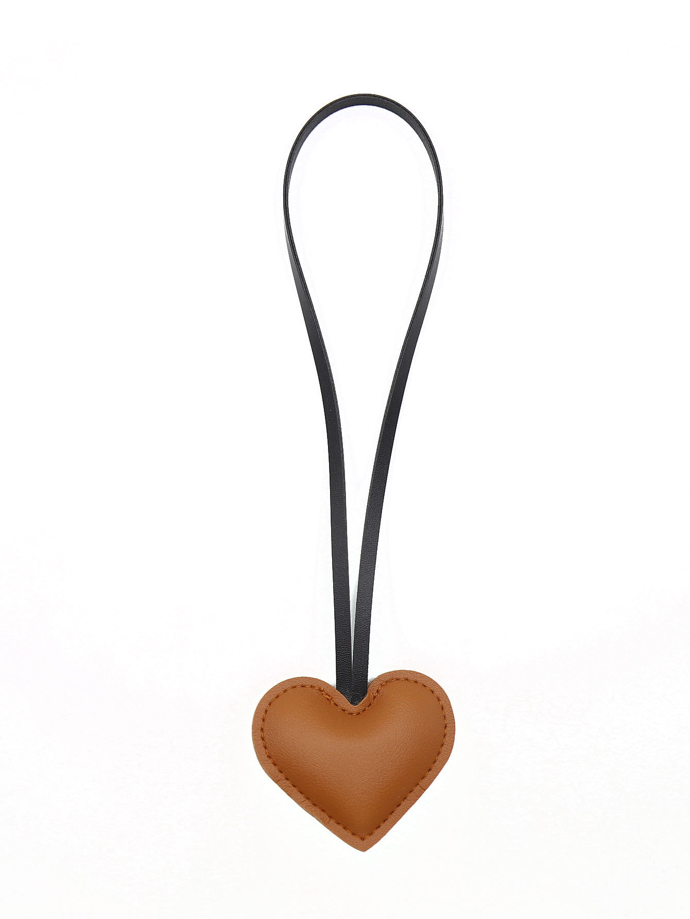 Faux Leather Heart Bag Charm