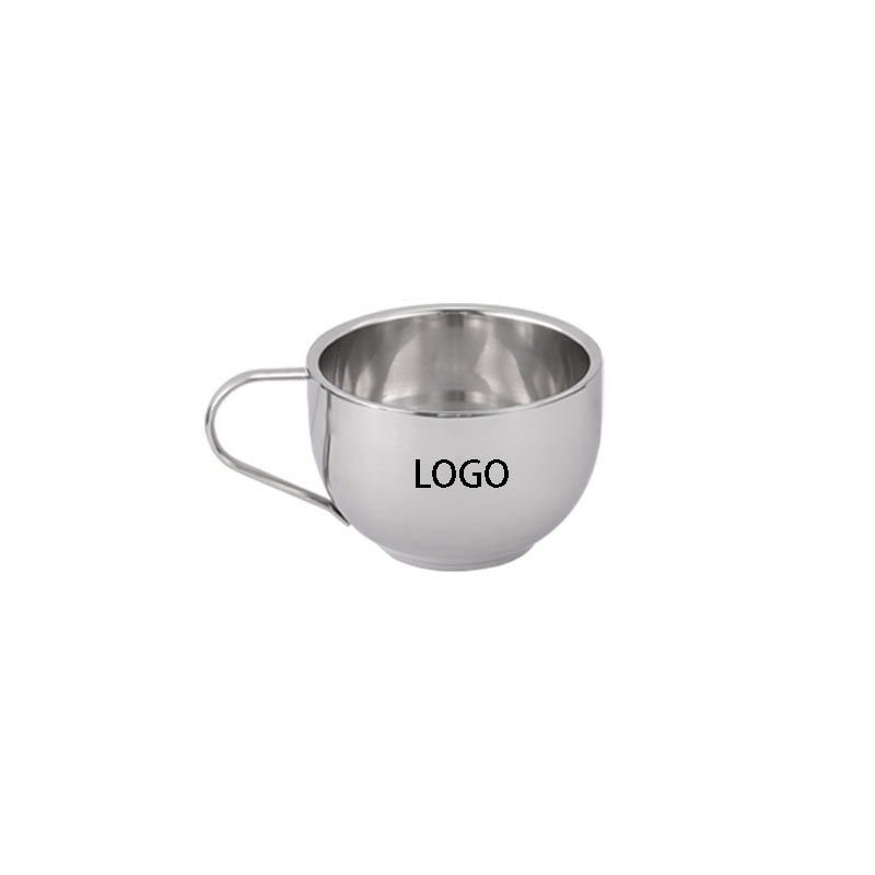 Stainless Steel Double-Walled Coffee Mug W/ Handle-8.5OZ