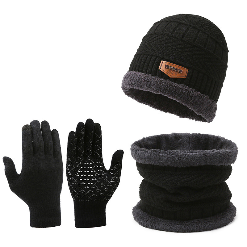 Winter Polyester 3-Piece Set (Beanie, Gaiter, Gloves)