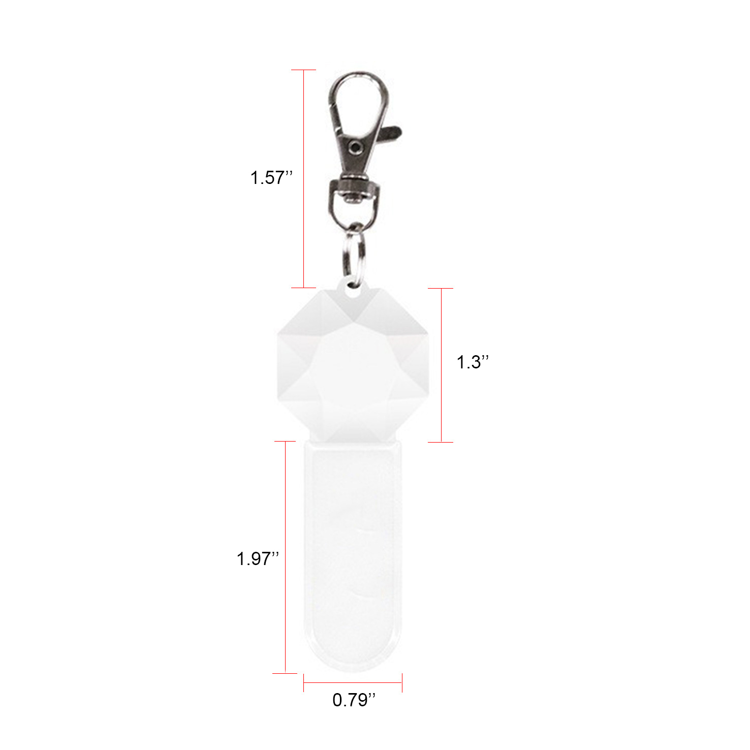 LED Acrylic Light Up Keychain