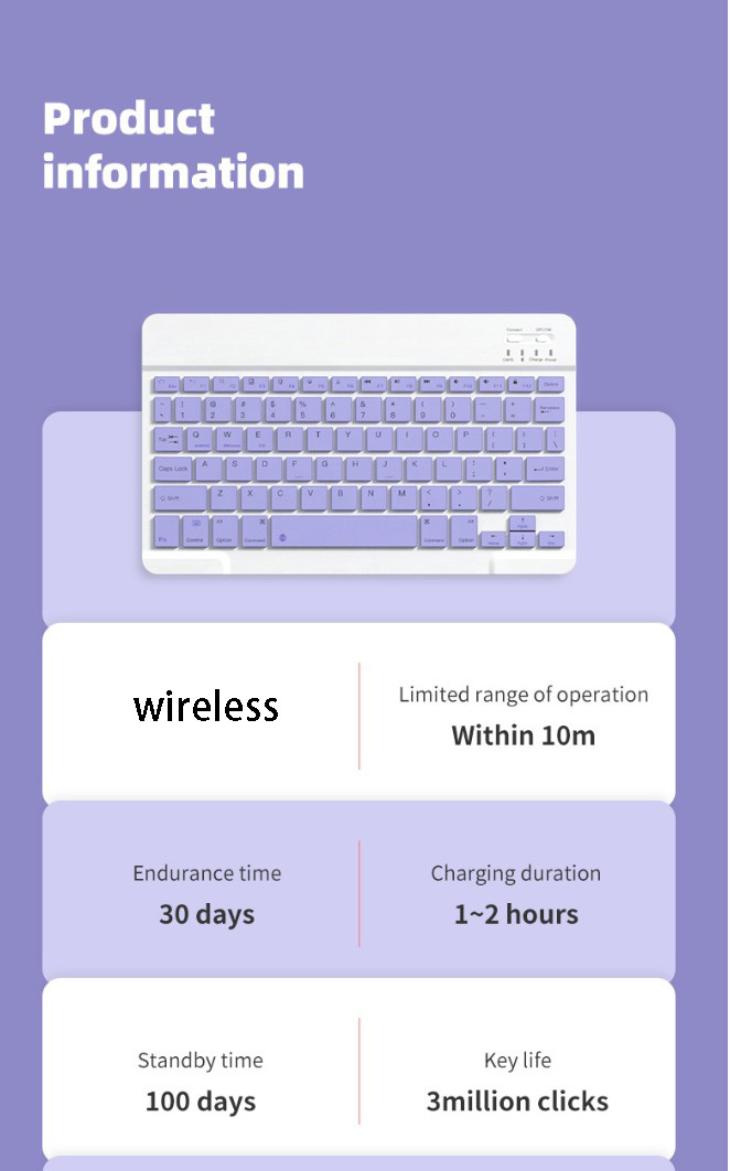Rechargeable Wireless Keyboard Mouse Combo