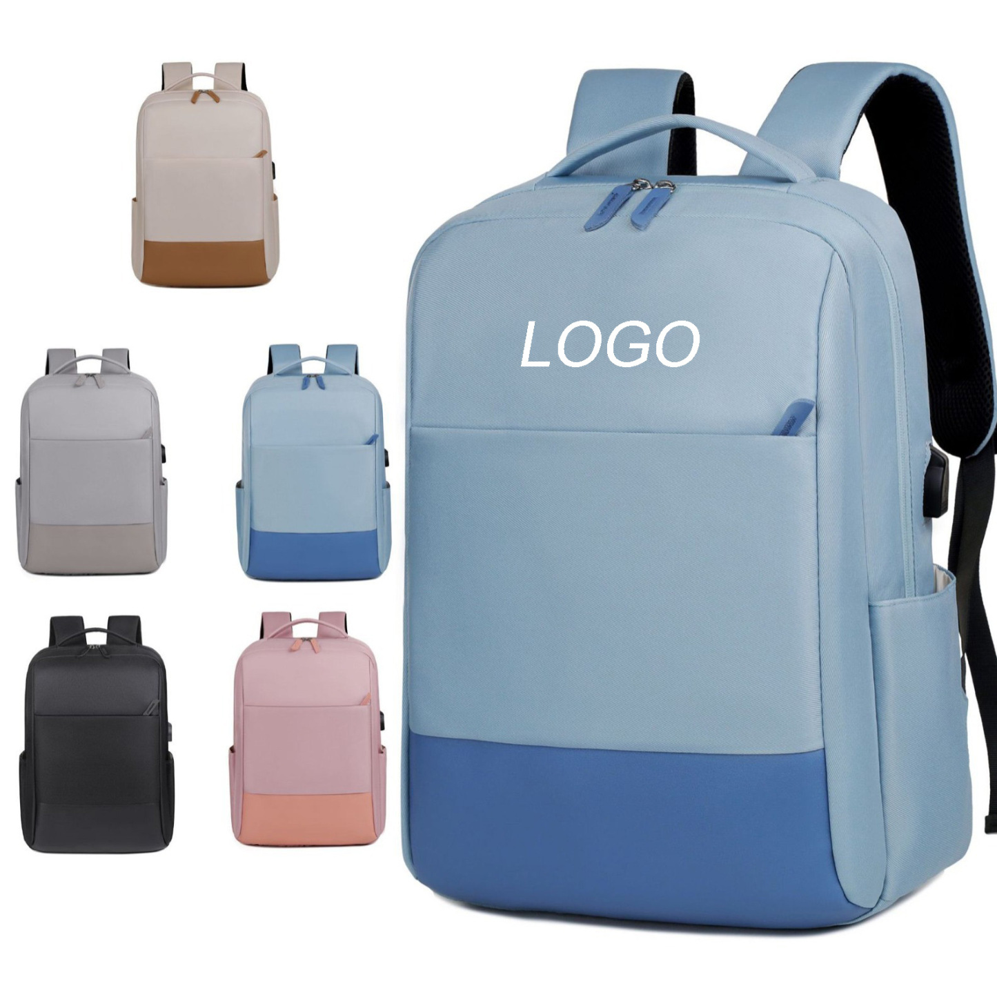 Lightweight Travel Backpack with USB-16.9"x12.2"x 5.5"