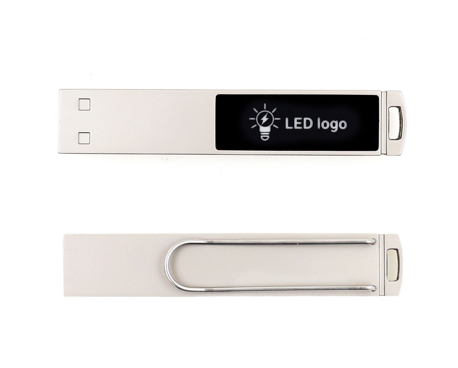 16GB Metal Book Clip USB w/ LED Logo