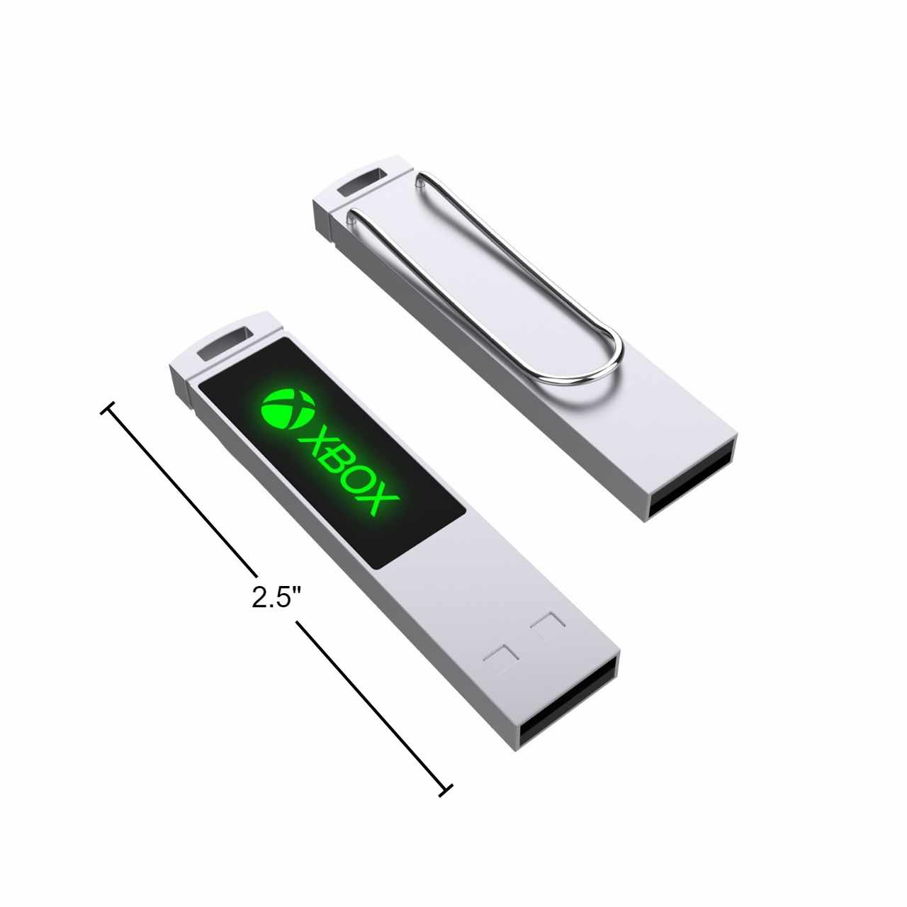 16GB Metal Book Clip USB w/ LED Logo