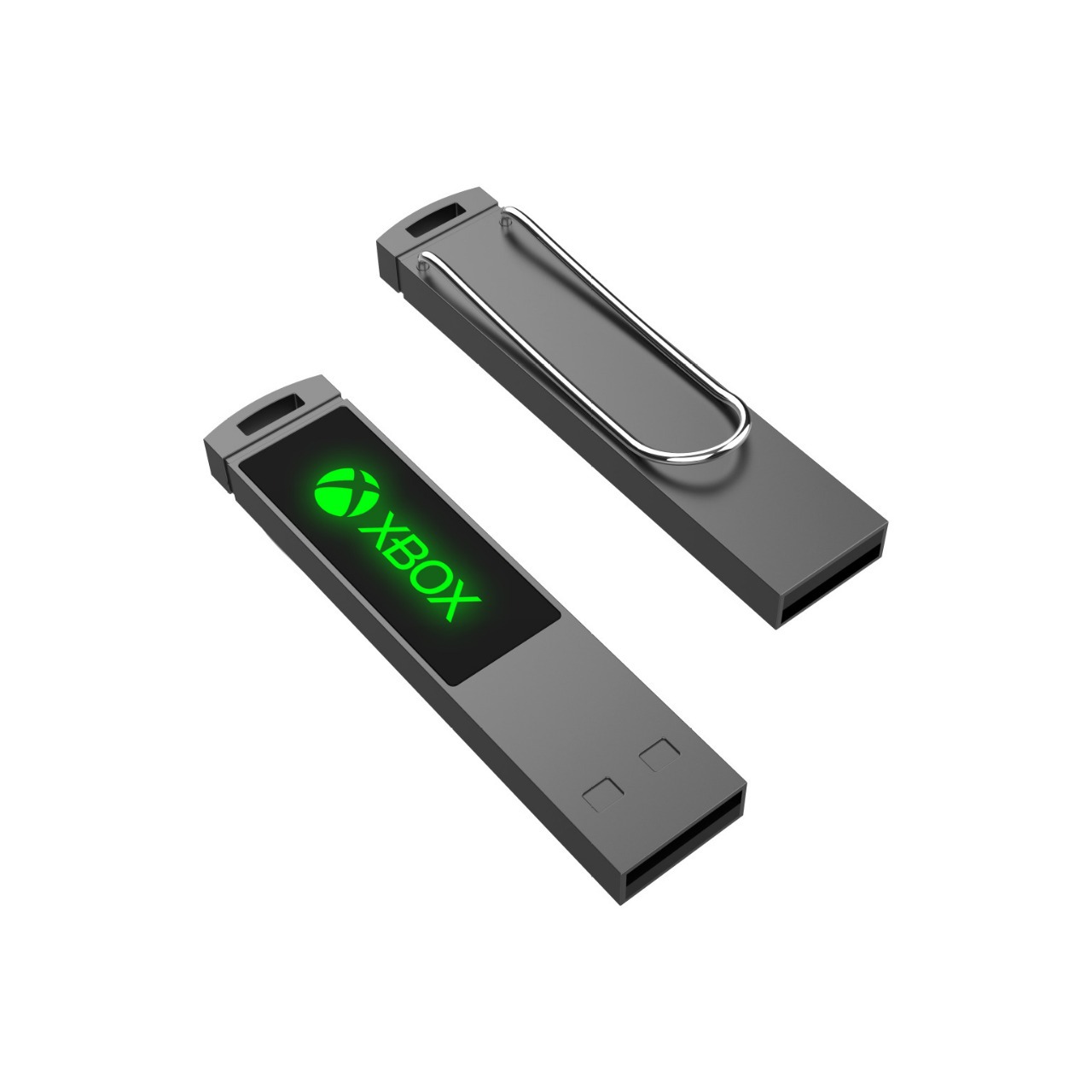16GB Metal Book Clip USB w/ LED Logo