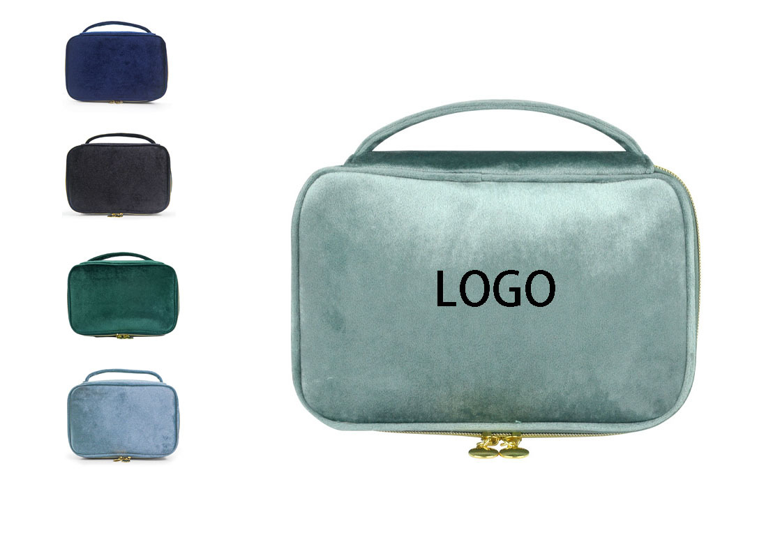 Velvet Cosmetic Bag w/Brush Sleeve