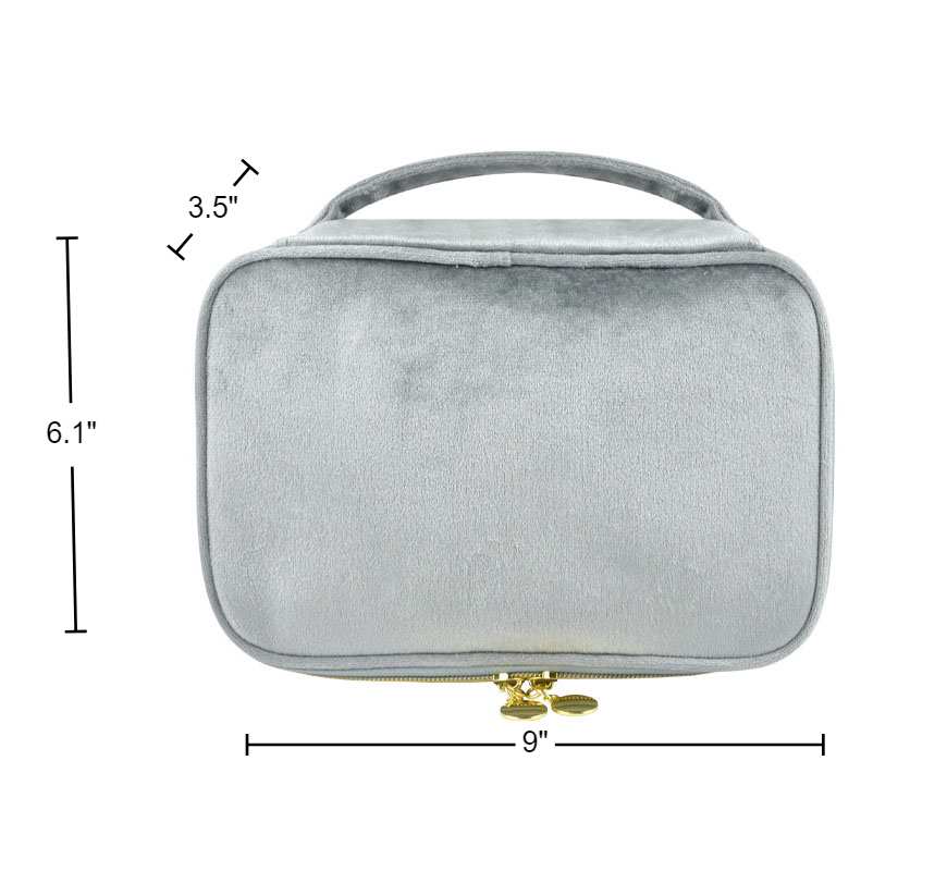 Velvet Cosmetic Bag w/Brush Sleeve