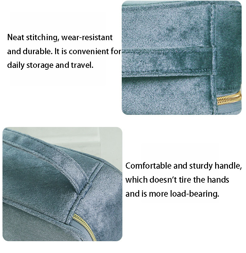 Velvet Cosmetic Bag w/Brush Sleeve