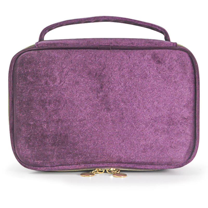 Velvet Cosmetic Bag w/Brush Sleeve