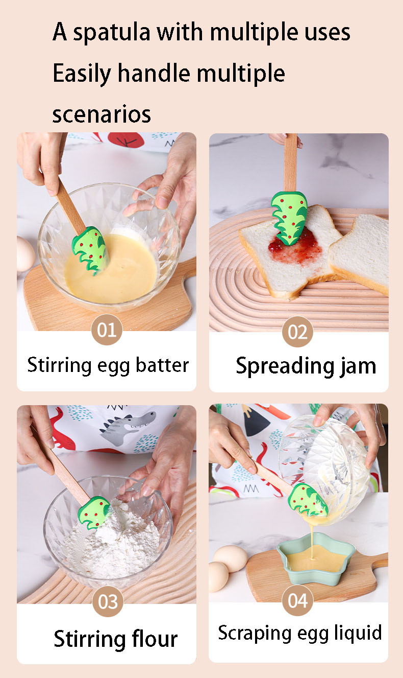 Christmas Silicone Beechwood Spatula