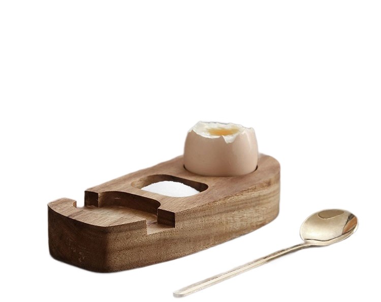 Acacia Wood Egg Cup Holder