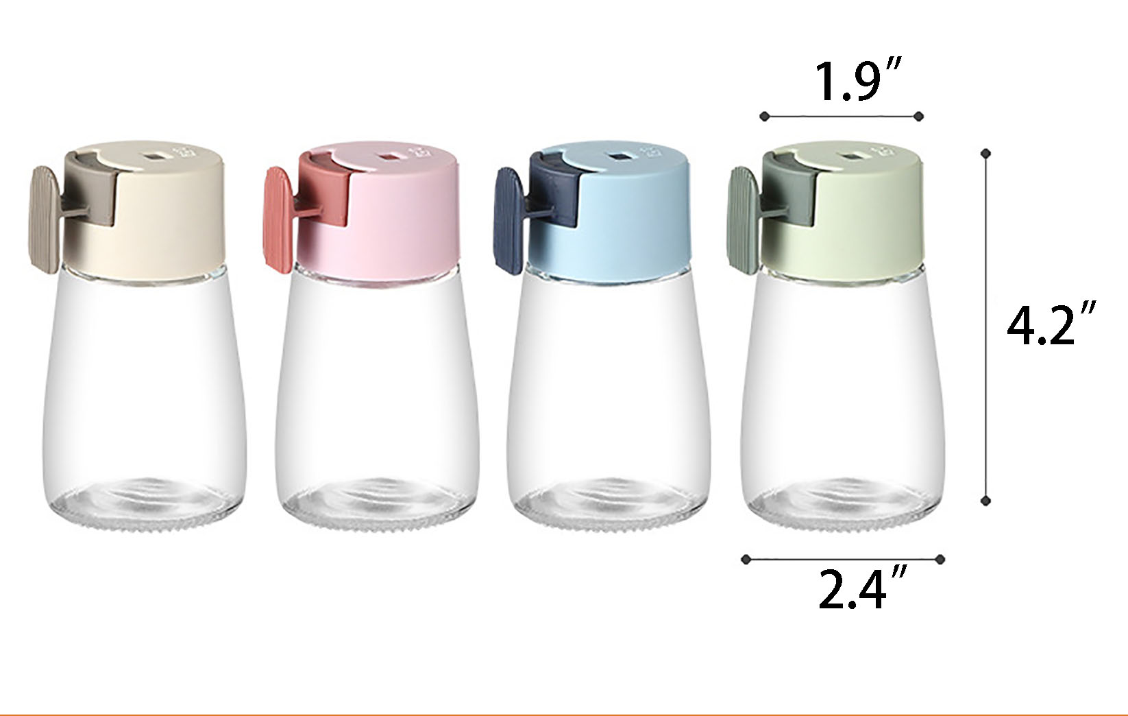 Press-Measure Glass Jar