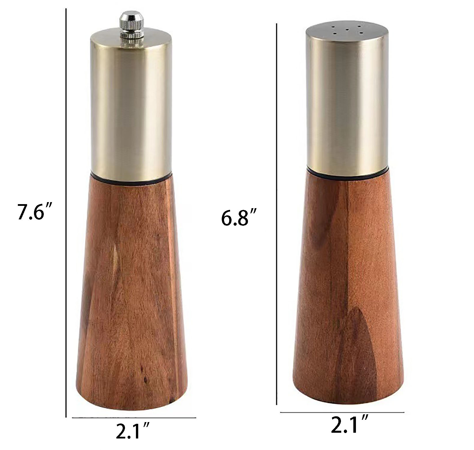 304 Stainless Steel Pepper Grinder Set