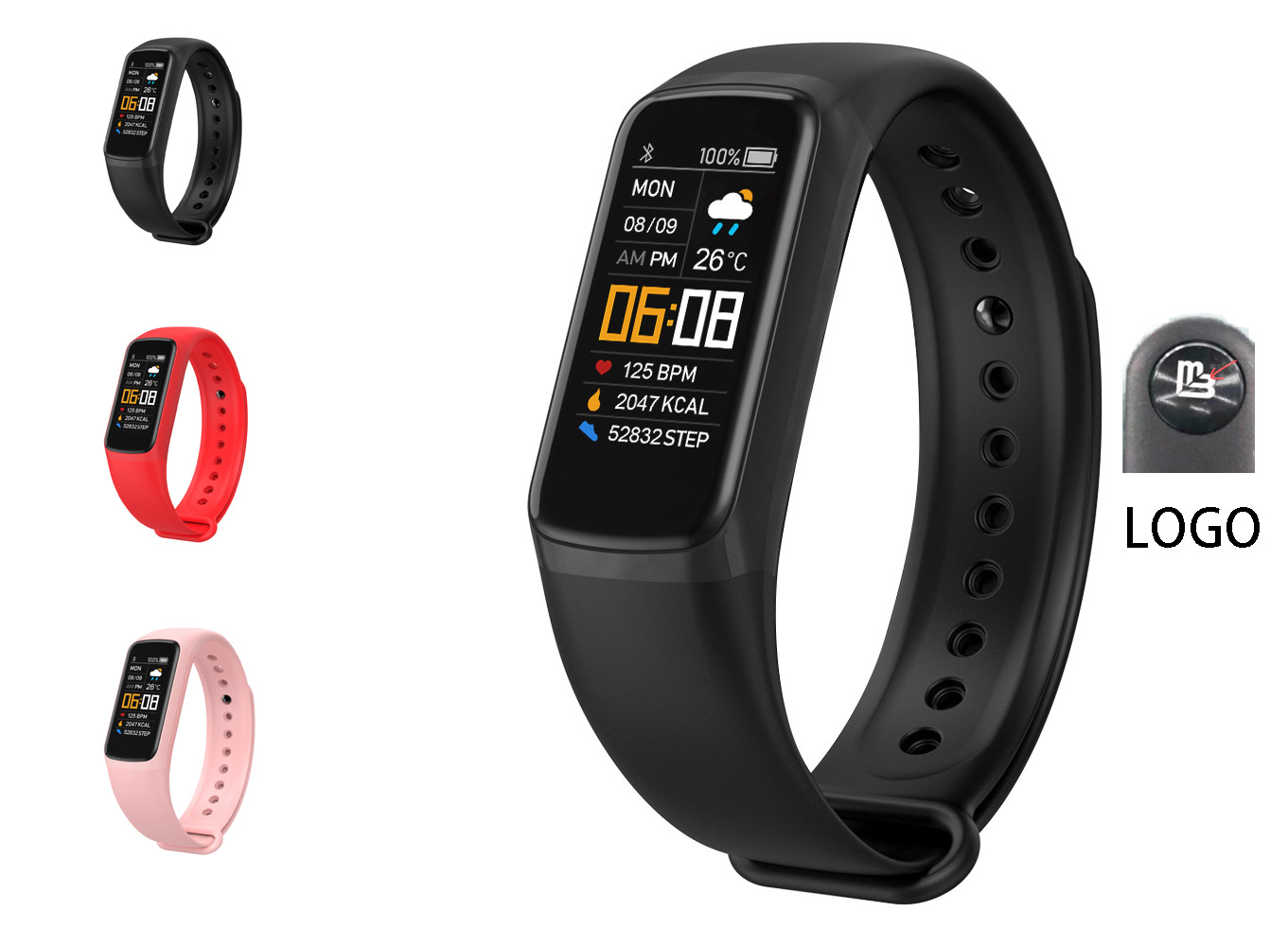 Smart Fitness Band with Heart Rate Monitor