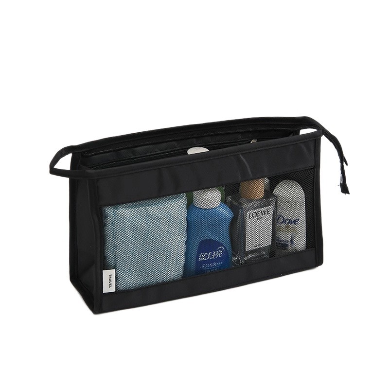 Twill Mesh Hanging Toiletry Bag