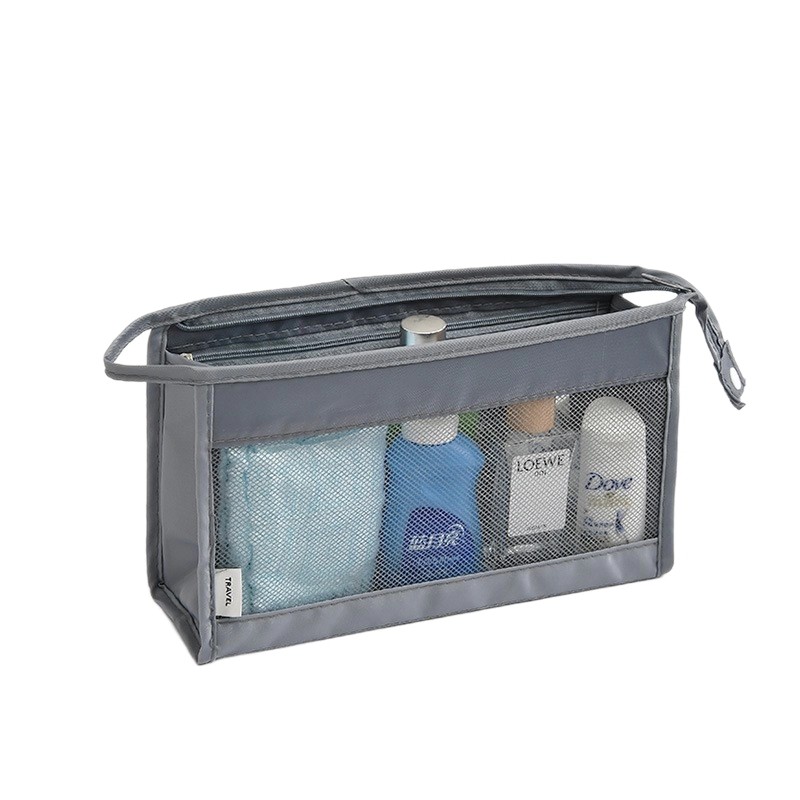 Twill Mesh Hanging Toiletry Bag