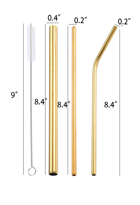 3-Piece Stainless Straw Boxed Set