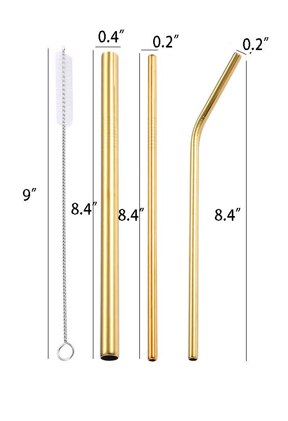 3-Piece Stainless Straw Boxed Set