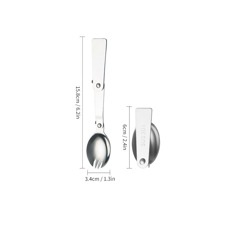 Stainless Collapsible Salad Spoon & Pouch