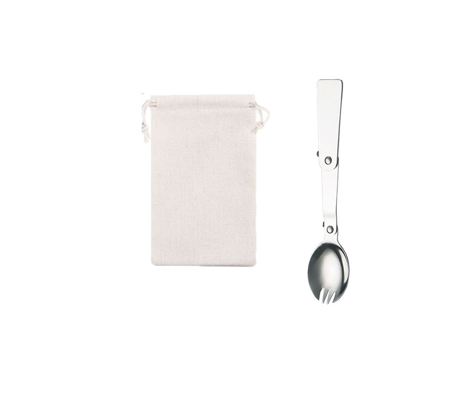 Stainless Collapsible Salad Spoon & Pouch