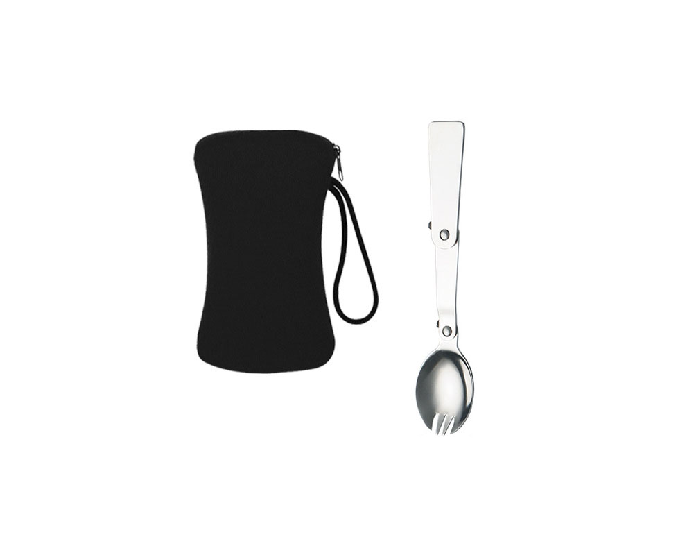 Stainless Collapsible Salad Spoon & Pouch