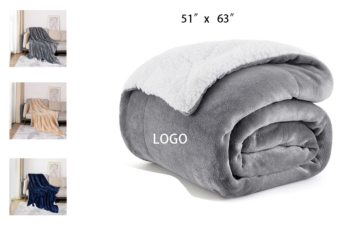 Sherpa Flannel Warm Blanket