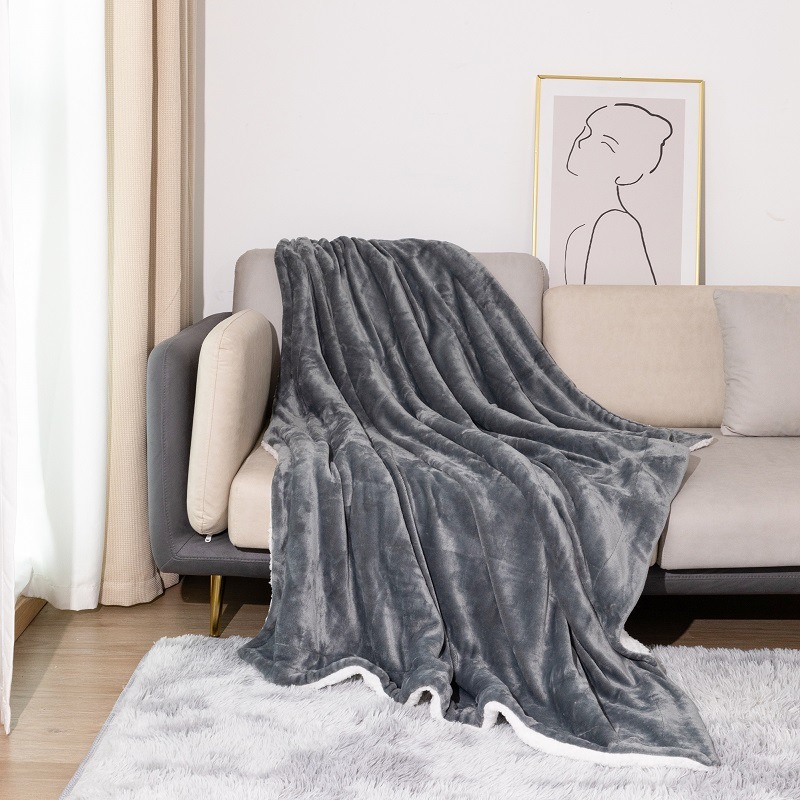 Sherpa Flannel Warm Blanket