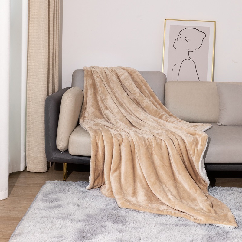 Sherpa Flannel Warm Blanket