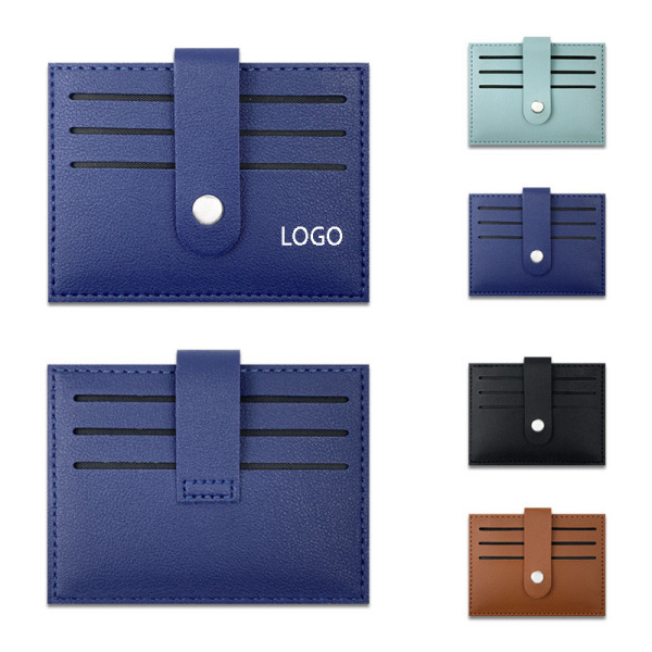 PU Snap Thickened Card Holder