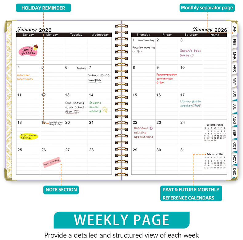 Coil Bound Weekly Planner (A5)