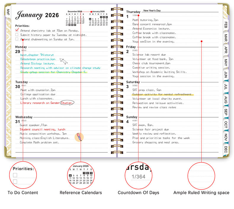 Coil Bound Weekly Planner (A5)