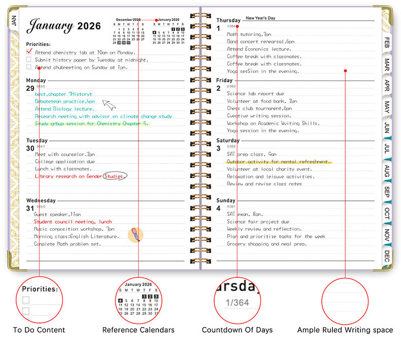 Coil Bound Weekly Planner (A5)