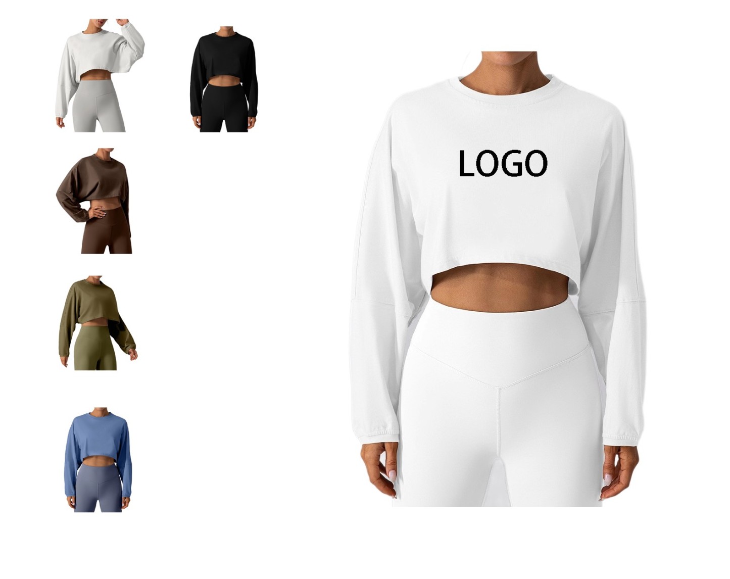 Moisture-Wicking Cropped Yoga Top