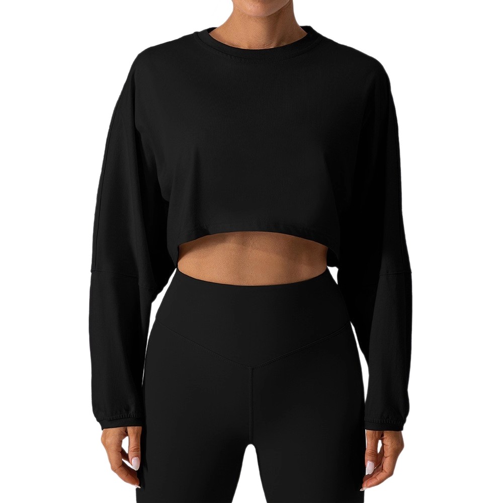 Moisture-Wicking Cropped Yoga Top