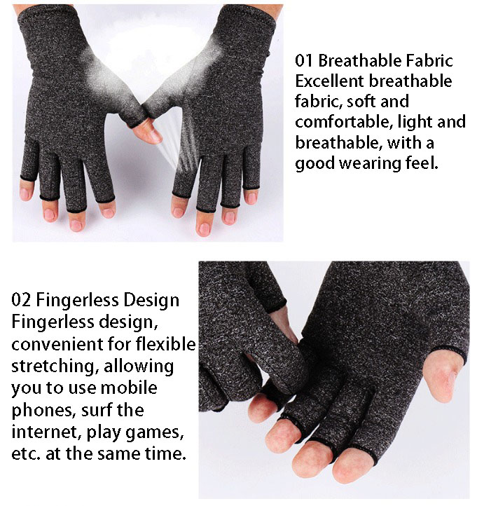 Cotton Half-Finger Massage Gloves