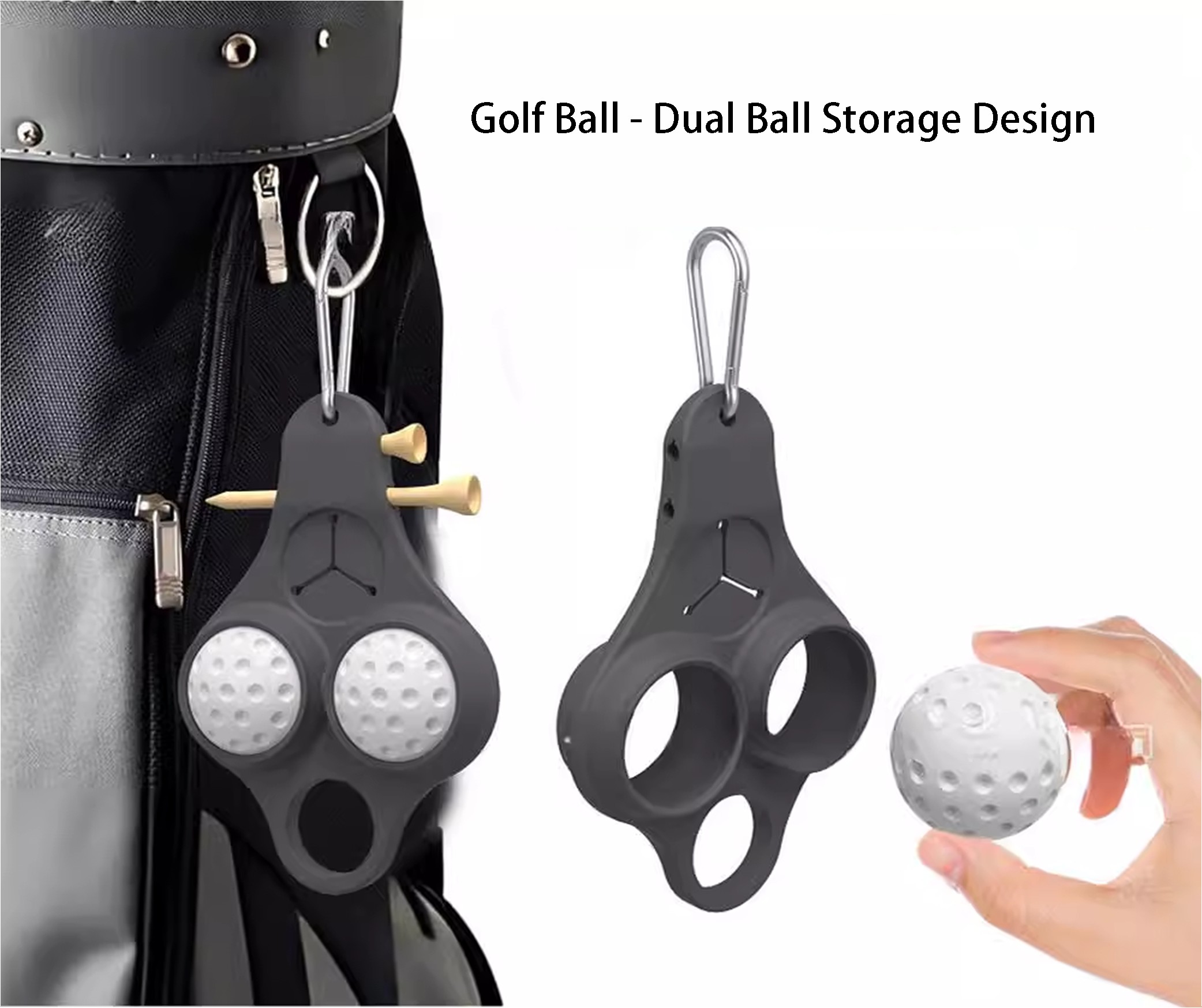Silicone Golf Ball Clip Holder
