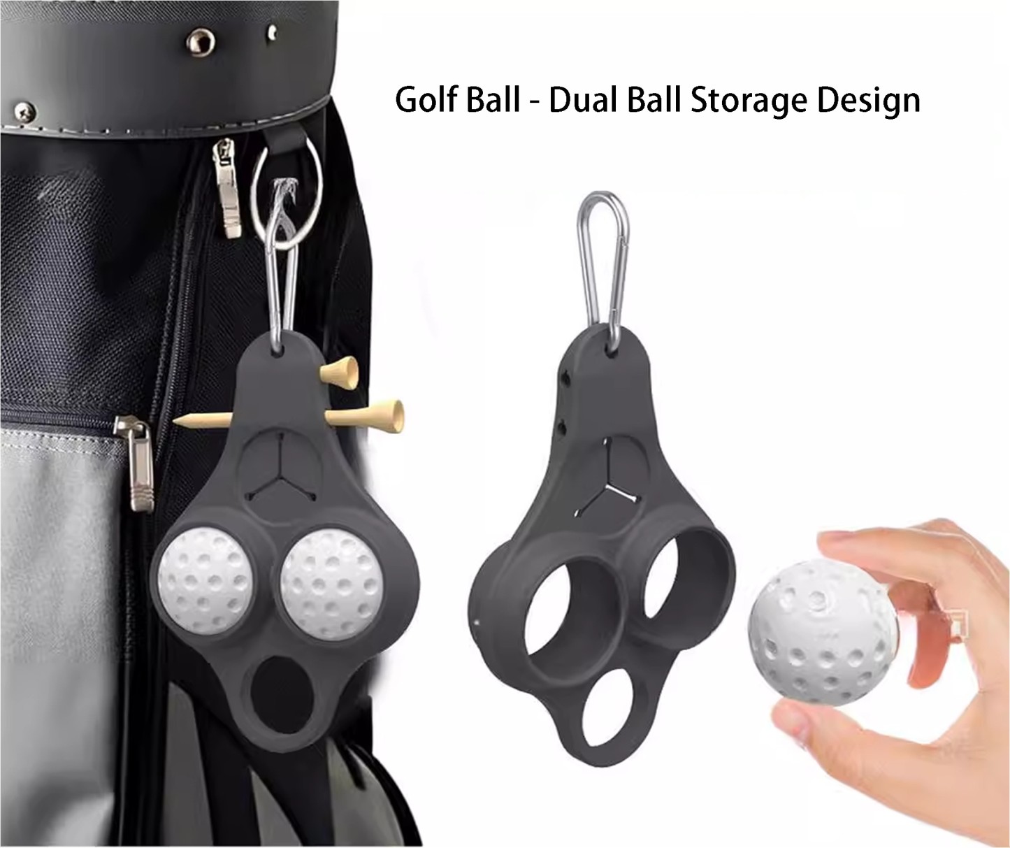 Silicone Golf Ball Clip Holder