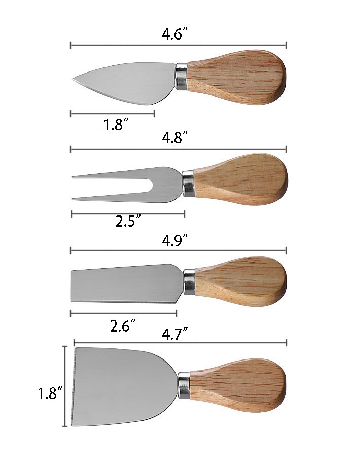 Wooden Engraved Cheese Board Set