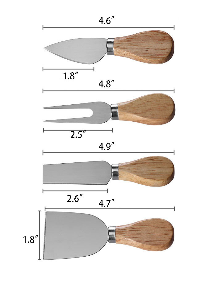 Wooden Engraved Cheese Board Set