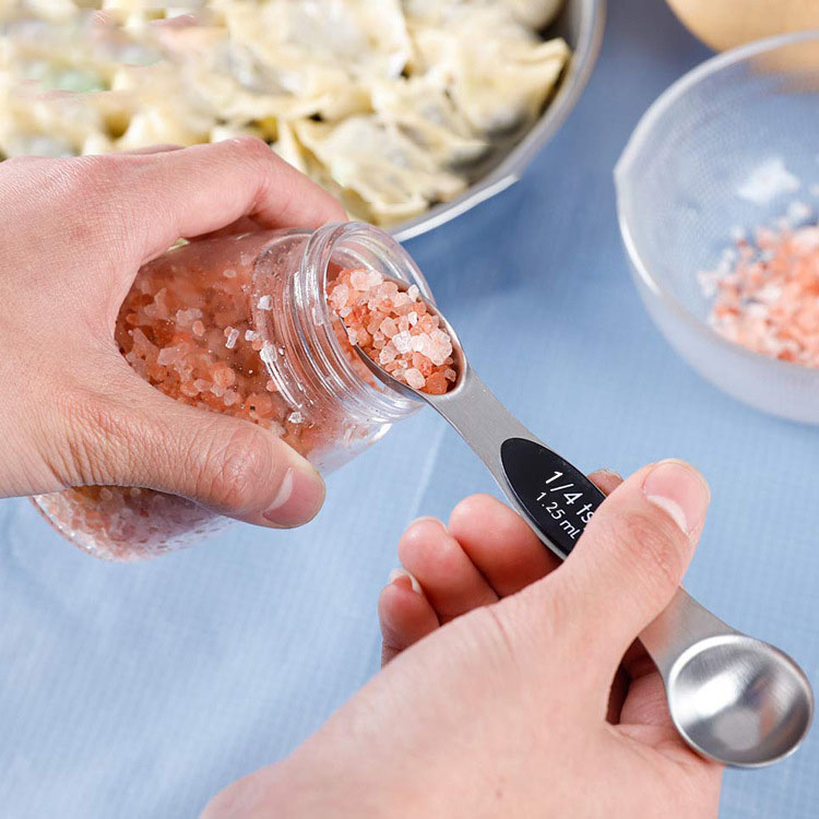 Stainless Steel Magnetic Two-in-One Measuring Spoon 8-Pack