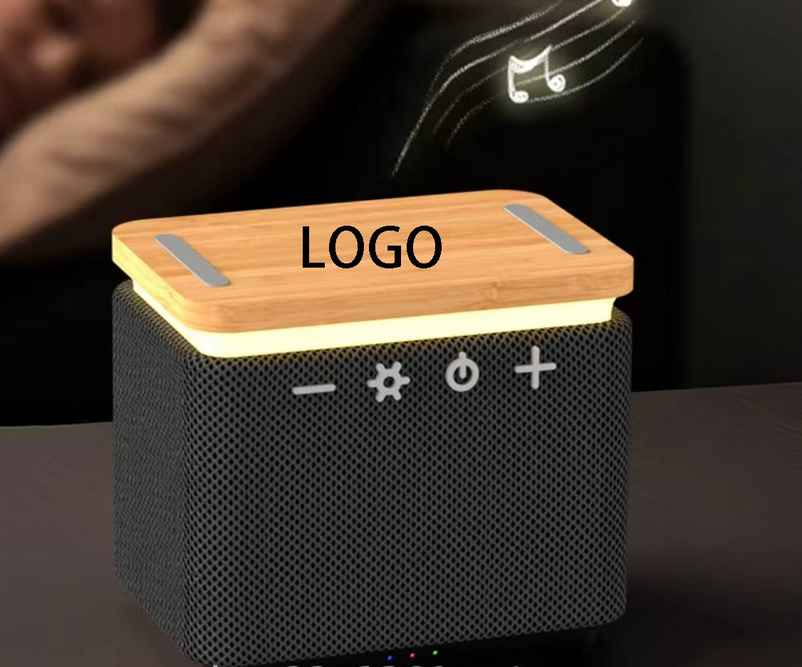Bamboo Wireless Sound Speaker & Device Charger W/ Lights